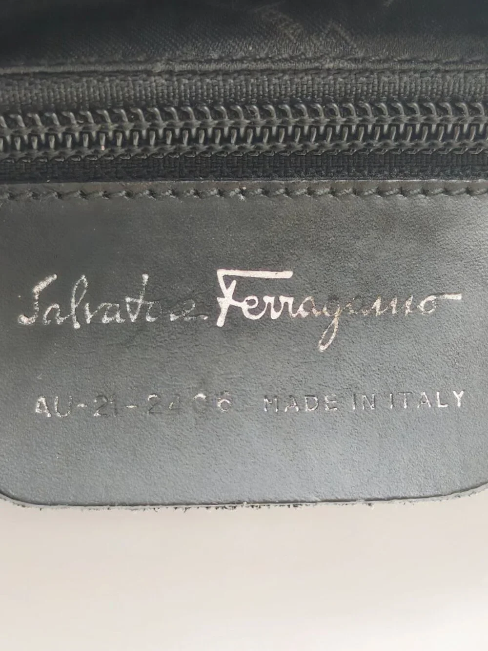 Vintage Salvatore Ferragamo Black Leather Shoulder Bag Gancini Hardware